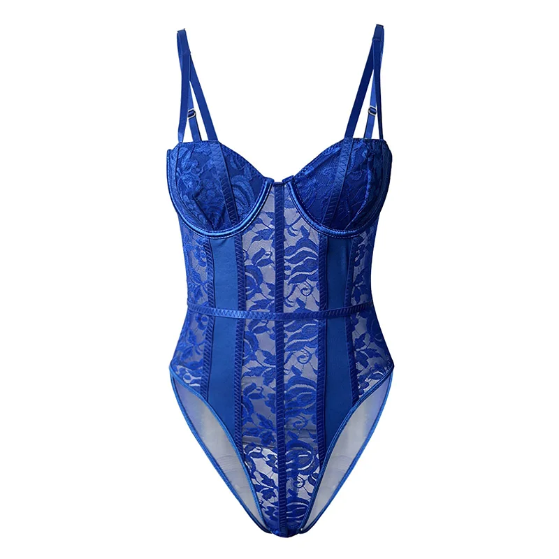 Ladies Bodysuit Light Compression Lace Corset For Sleep