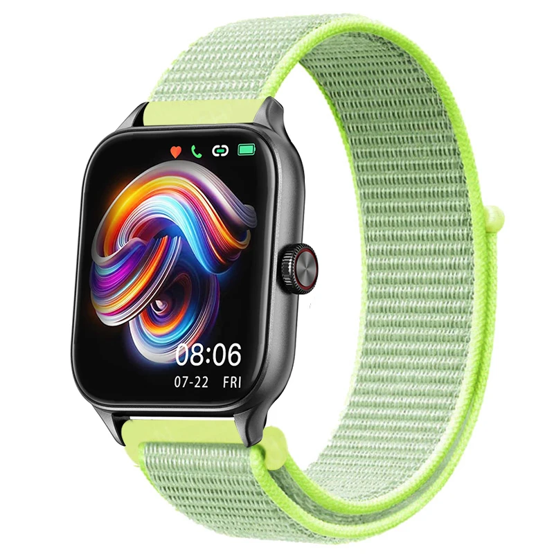 Sport Nylon Loop Bracelet Strap, 22mm or 20mm, Compatible with Popular Smartwatches