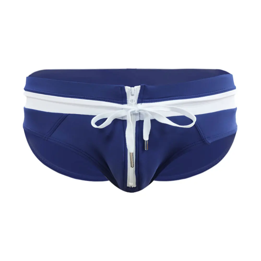Può aprire la cerniera frontale da uomo Gay Swim Brief pantalone da spiaggia Surf costume da bagno Costumi da bagno sexy Mini bikini Nuoto_voghion.com