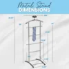 Kings Brand Furniture - Lebedev Metal Suit Valet Stand, Clothes Rack, Chrome 5