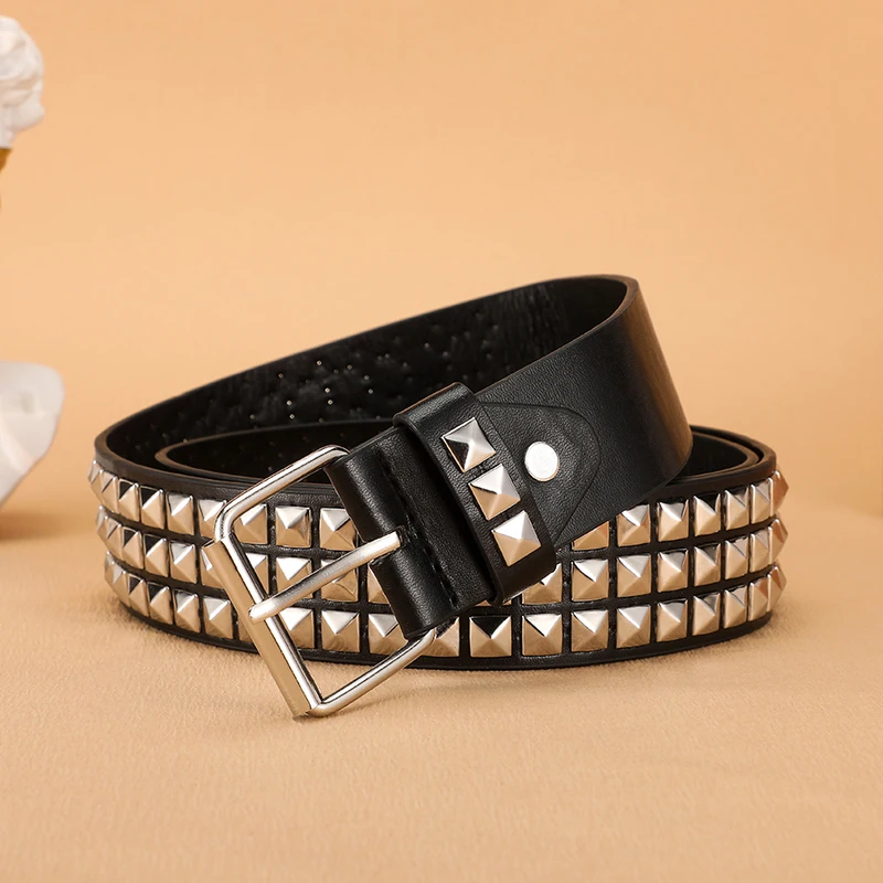 Trend Rivet Belt Heavy Metal Men Women