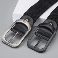 Men's Belt Casual Woven Elastic Belt Outdoor Sports Women's Belt Climbing Work Belt Jeans Suit Pants Men's And Women's Universal - Image 2