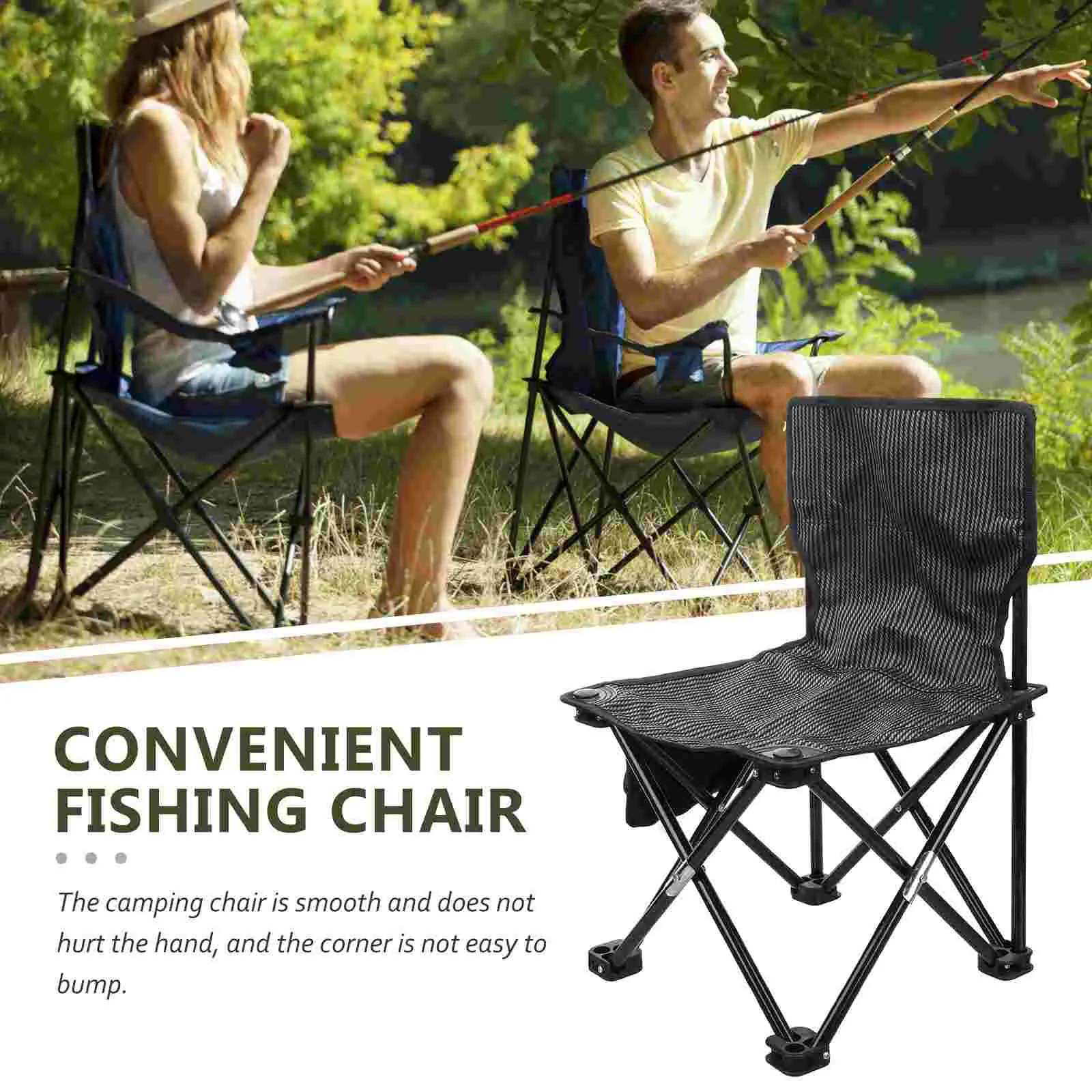 Oxford Cloth Steel Tube Portable Folding Chairs For Fishing Outdoor Activities Small Chairs Hiking Stools Travel Seats Fishing