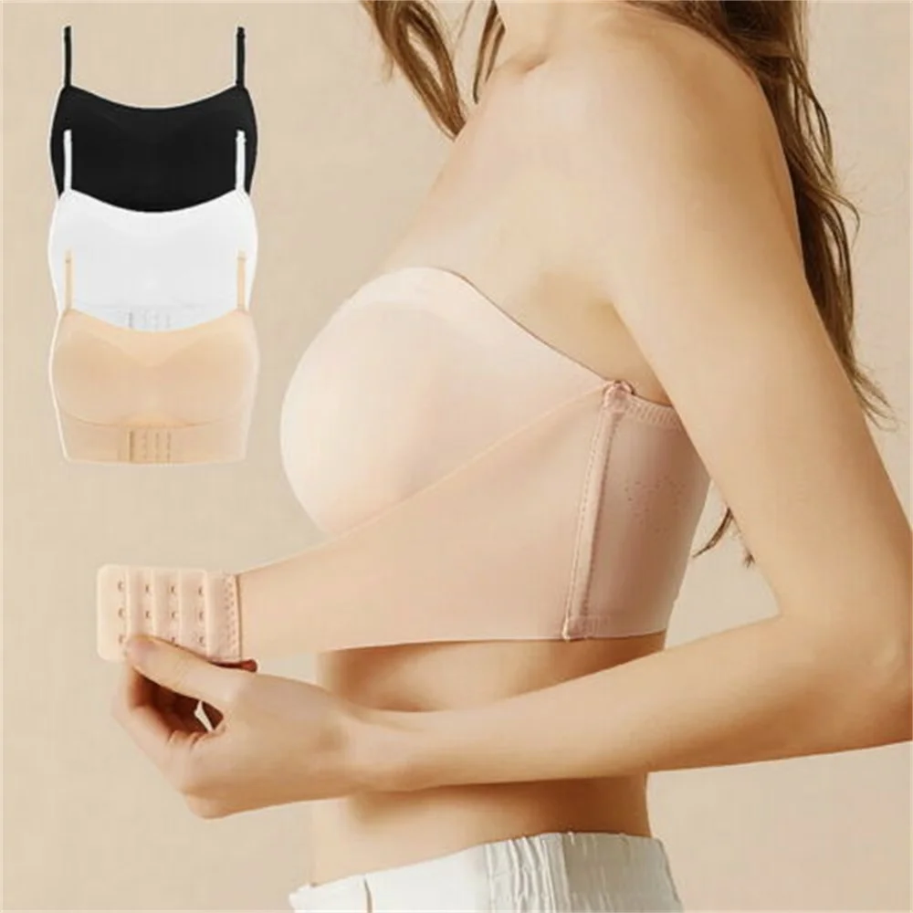 Women's Strapless Underwear Gather Invisible Non-slip Seamless