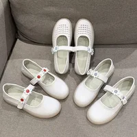 Women's Nurse Shoes Soft Bottom Breathable Anti-Slip Flat Bottom Hollow out Cute White Shoes Spring Summer New Arrival Comfortab