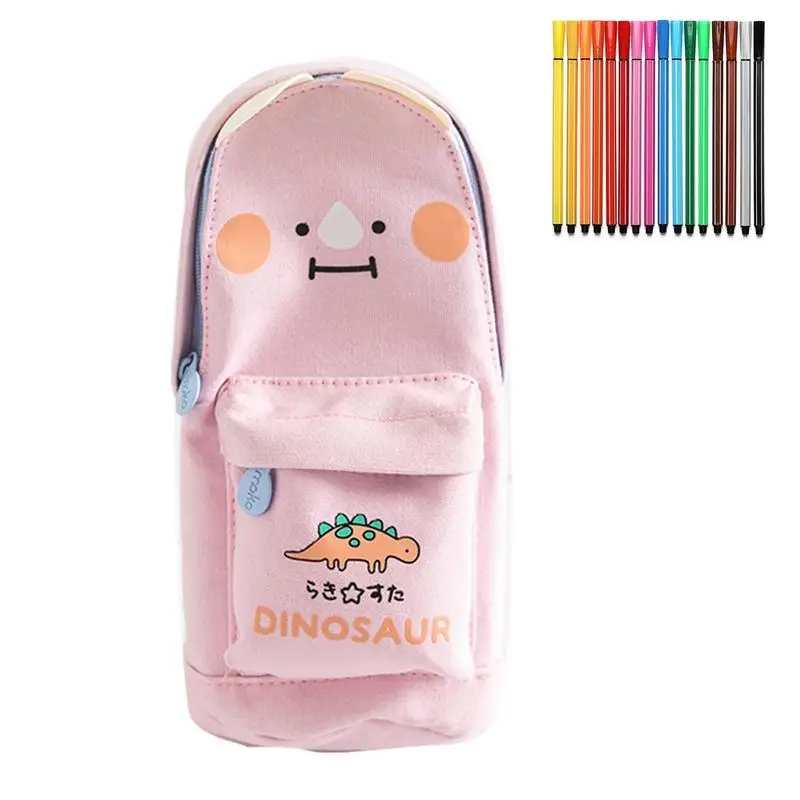 

Cartoon Pencil Pouch Cute Pencil Bag Organizer Pen Case Large Capacity Pen Case With Zipper Pencil Pouch For Students School