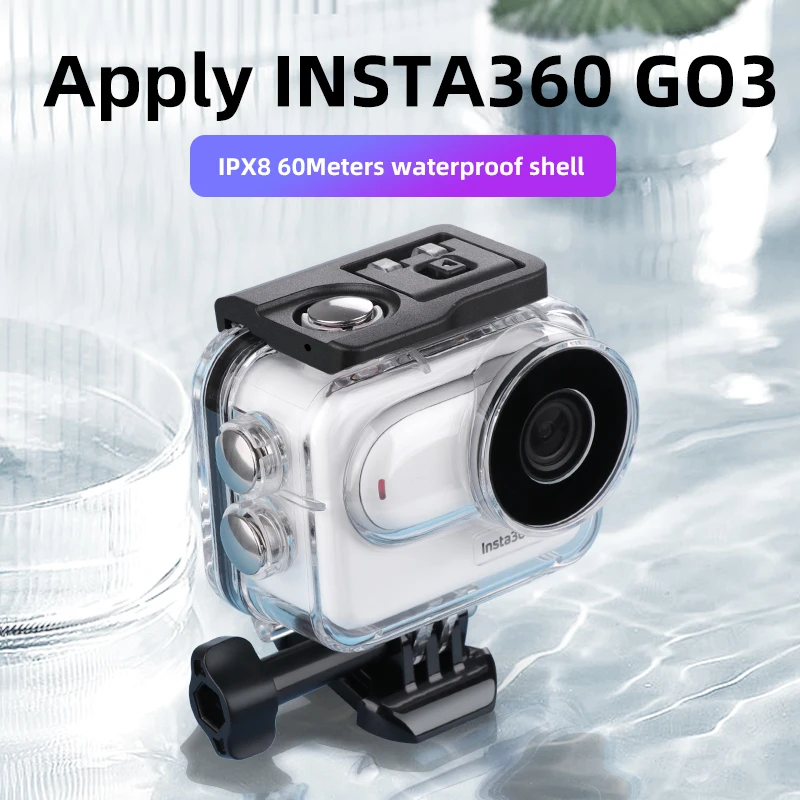 

Погружной корпус для экшн-камеры Shadowstone Insta 360 GO3, водонепроницаемая камера для глубокого погружения в воду, аксессуары для камеры телеуправления