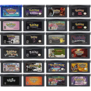 Pokemon Series GBA Game Cartridge 32-Bit Video Game Console Card Glazed Ultraviolet Flora Sky Korosu for GBA NDS video game cartridge console card 32 bits tomb raider series for nintendo gba