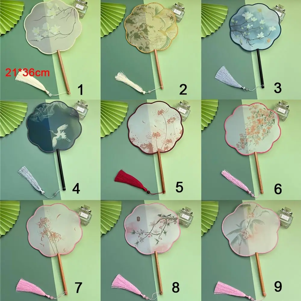 Embroidered Silk Fan Chinese Style Classical Court Hand Fan for Woman Wedding Dance Party Cosplay Home Decor