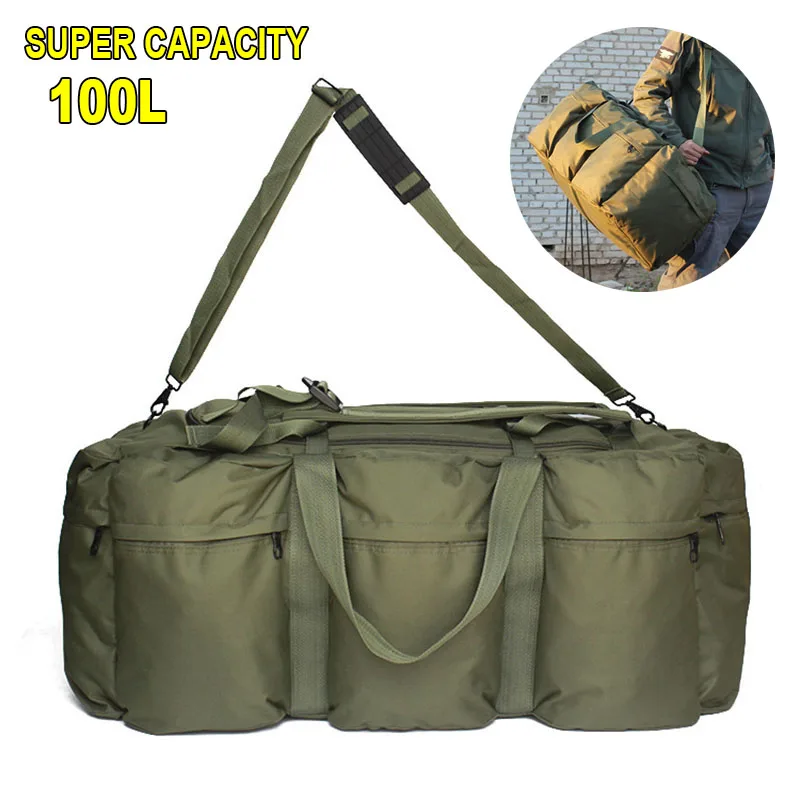 Copri Zaino Impermeabile 100 Litri Verde Militare - Leggero E Portatile Per Trekking