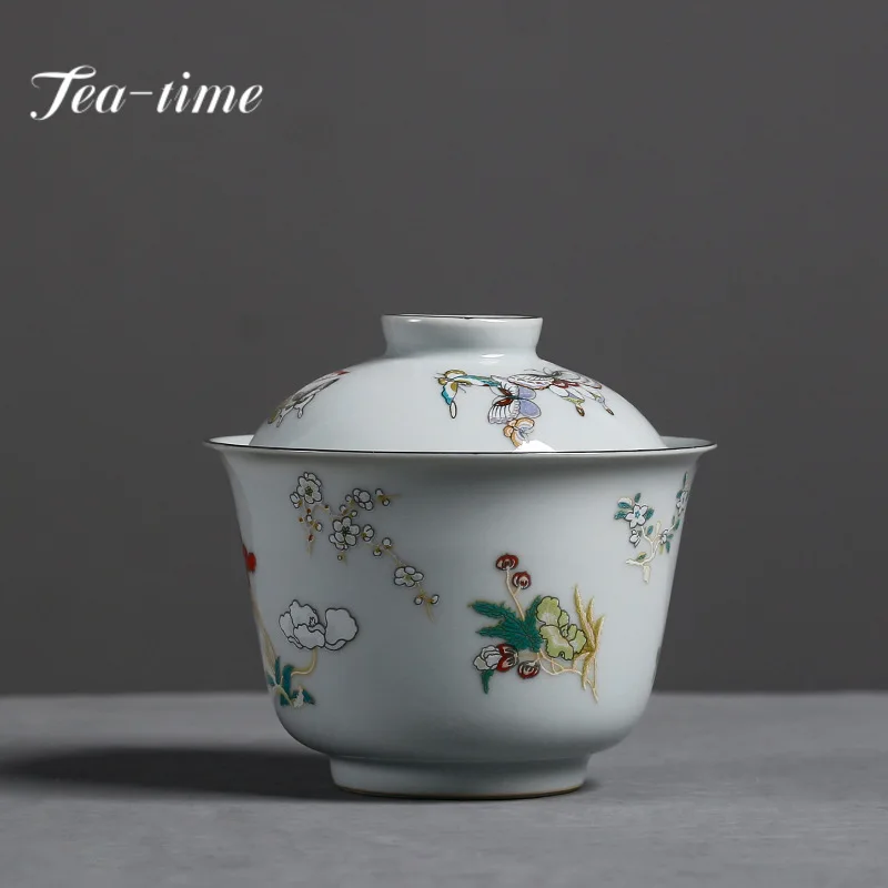 

Чашка для чая Gaiwan с изображением бабочки из белого золота, 150 мл