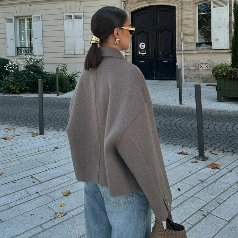 Vestes pour femmes manteaux automne 2025 nouveau Chic ample à manches longues vestes chaudes mode Joker élégant femmes rue vêtements d'extérieur pour jeunes