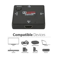 LccKaa 3 Port HDMI Switch 3 input 1 Output  Female to Female HDMI Switcher Splitter Box Selector For HDTV 1080P VIdeo Switcher - Image 3