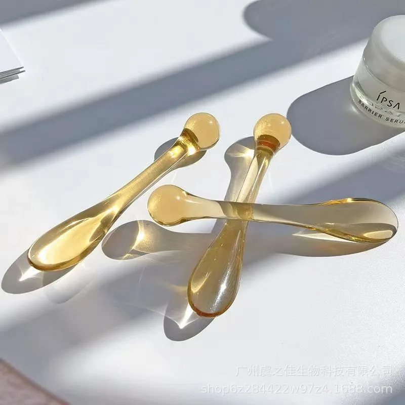 3pcs Acrylic Cosmetic Spatulas Scoop Bottle Face Cream Mask Mud Mixing Spoon Beauty Tools Absorb Roller Facial Applicator