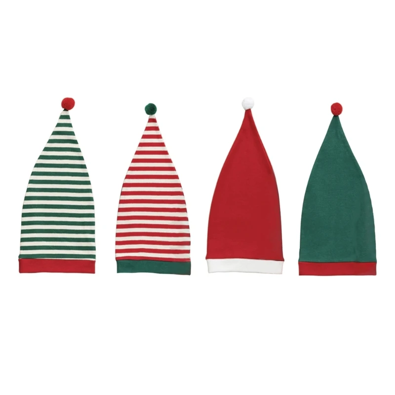 

Santa Hat with Decor Striped Hat for Christmas Party for Kids