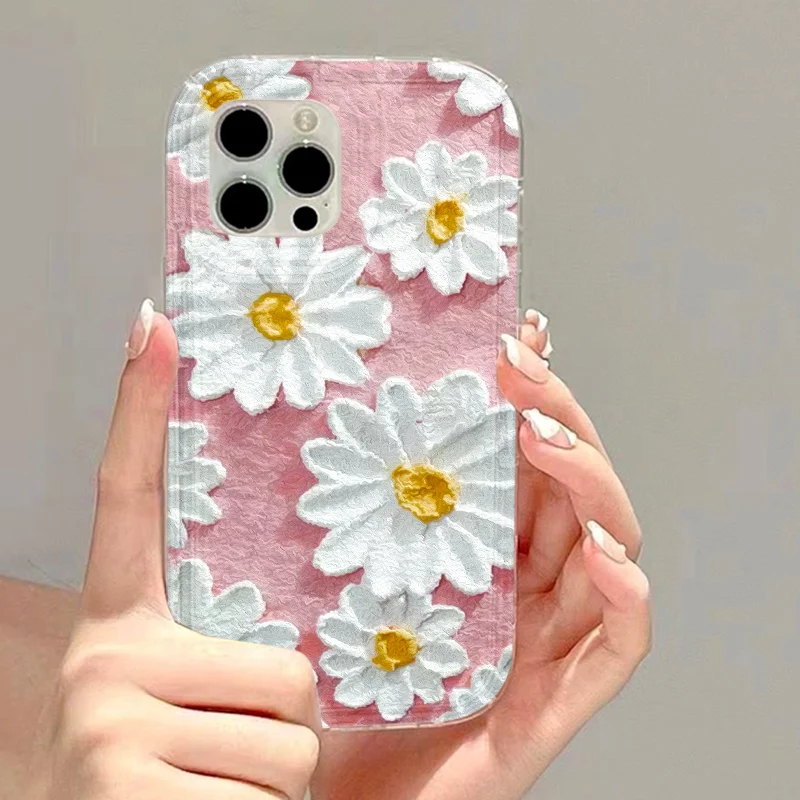 thumbnail image 1 of Funda de teléfono con flores para iPhone 13, fundas para iPhone 15, 16 Pro Max, 11, 14, 13, 12 XR, X, XS, 7, 8 Plus, SE 2022, 2020, carcasa de silicona suave, 1 of 5