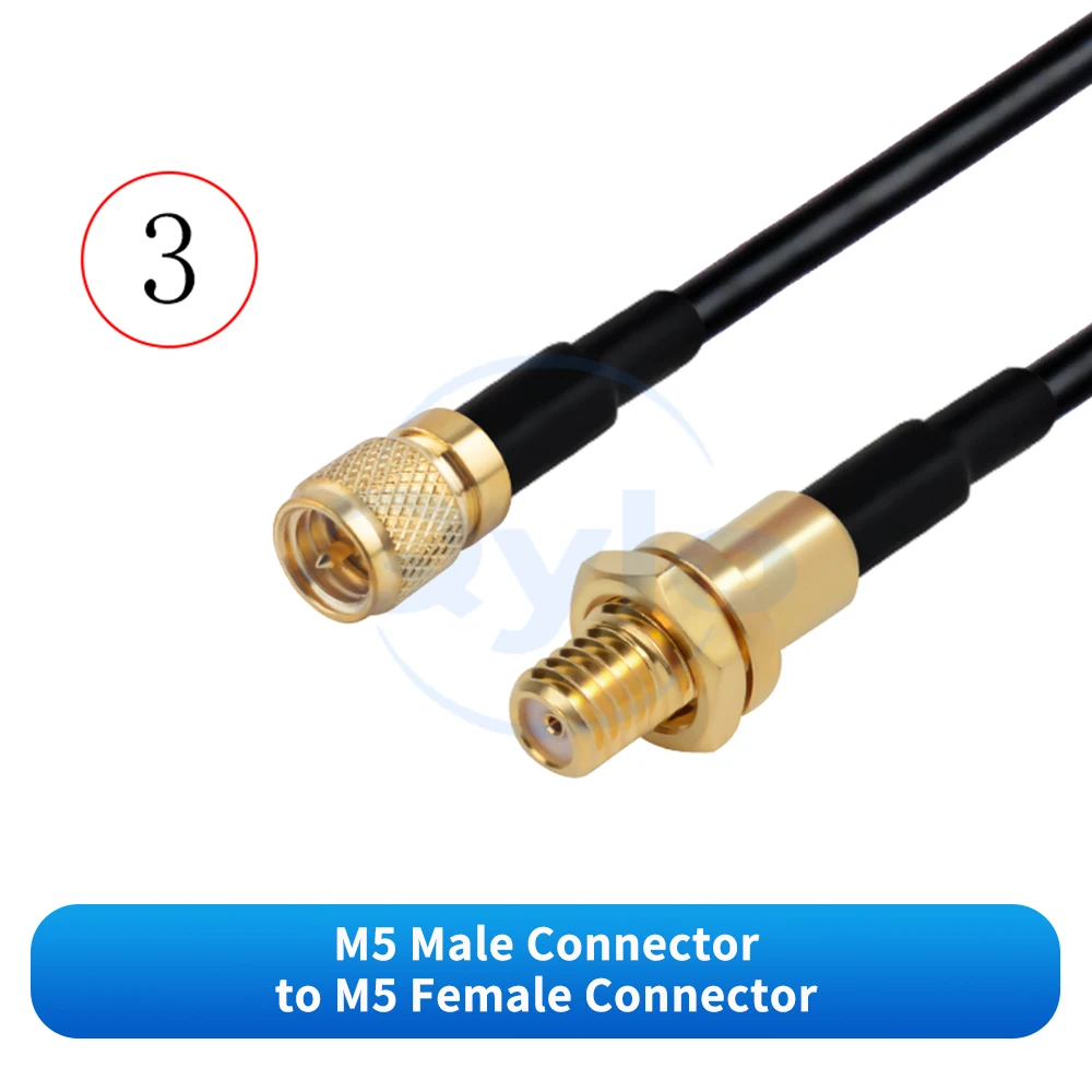 M5 zu M5 Stecker/Buchse Adapterkabel Antennen-HF-Verlängerungskabel Hochflexibles RG174 TPU-Kabel M5 zu M5 Kabel (1 Stück) – Detail 5
