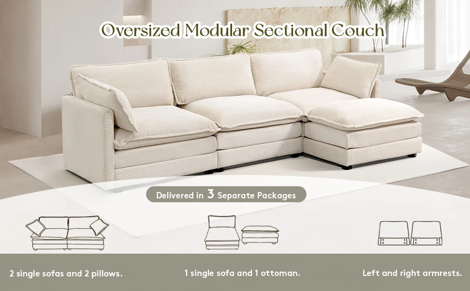 Sectional L Shaped Sofa