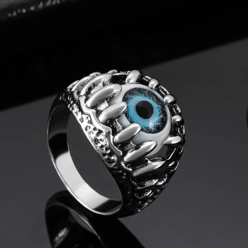 Anello punk occhio del diavolo per uomo e donna stile retro_voghion.com