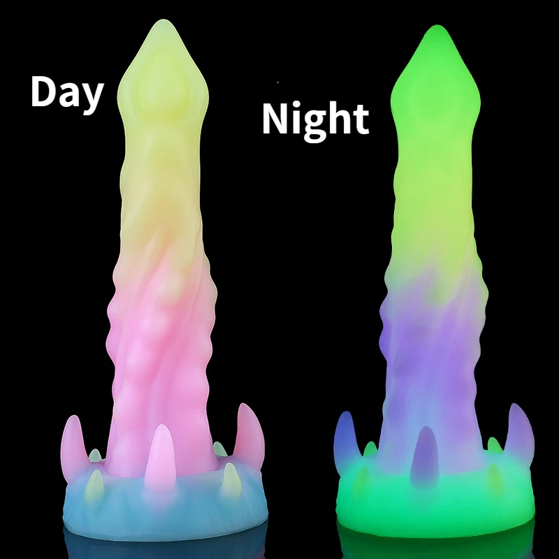 

Luminous Dildos Large Dragon Dildo Penis Silicone Glowing Monster Dildo Anal Plug Buttplug Female Masturbator Sex Toys for Women