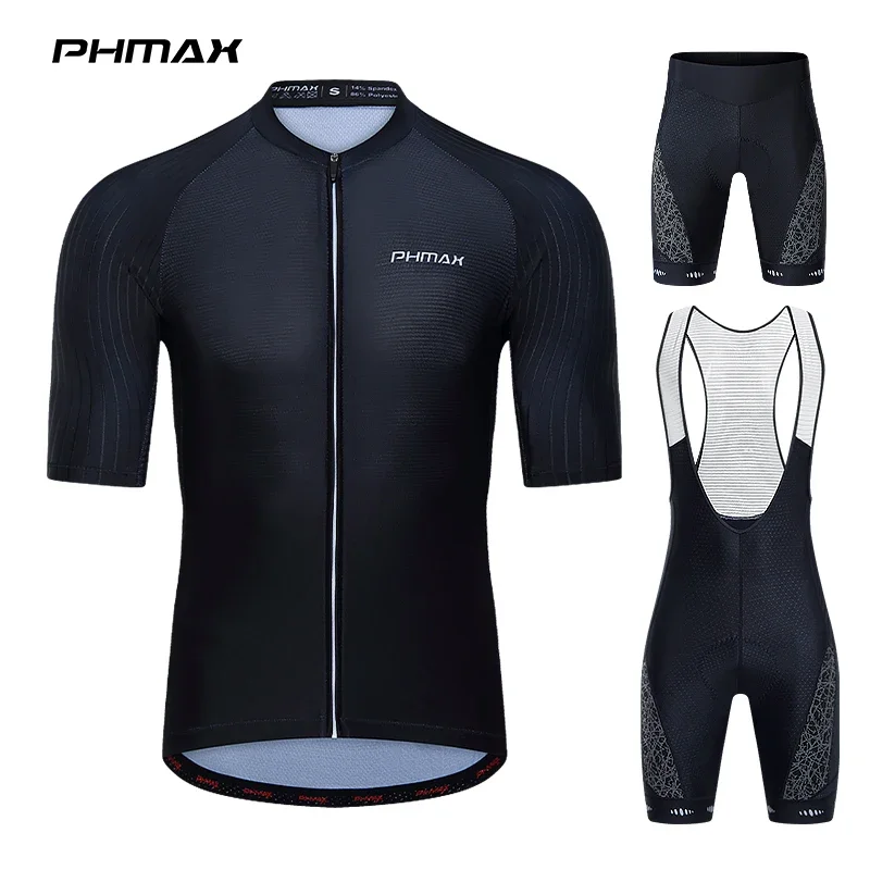 

PHMAX Cycling Jersey Sets Men Anti-Sweat Mountain Bike Men Summer Bicycle Short Sleeves Reflective Shorts Sport Cycling Clothing