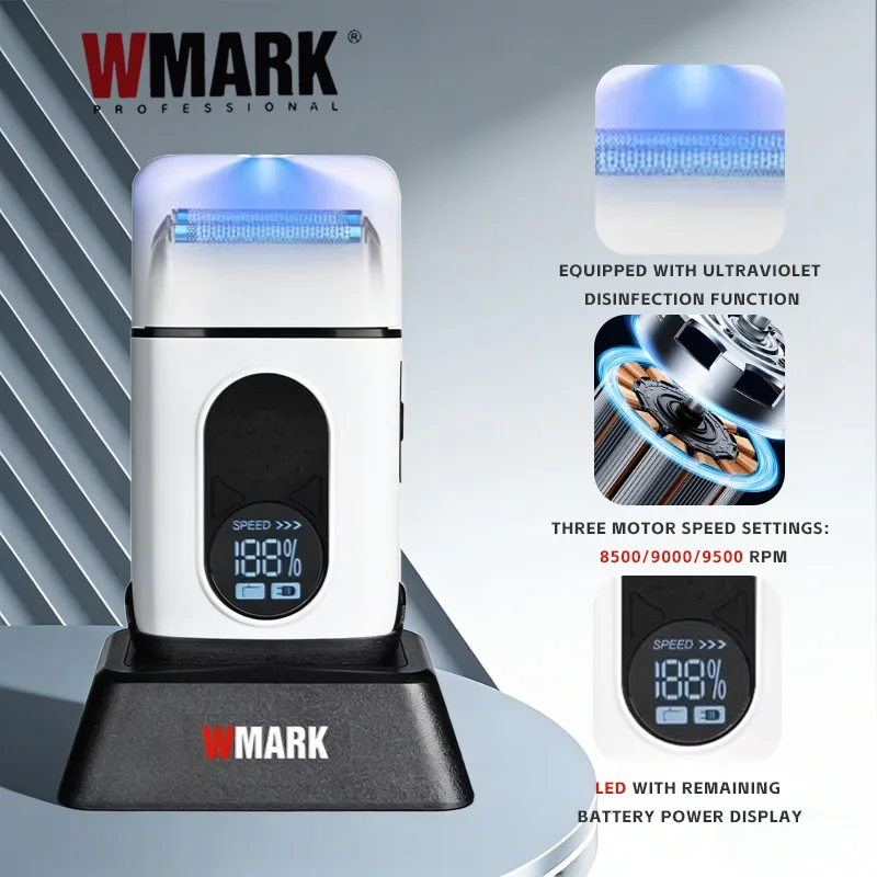 Wmark Professional Electric Shaver For Men With Uv Disinfection_voghion.com