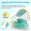 Baby Summer Swimming Float With Sun Canopy Inflatable Infant Floating Swim Kids Boys Girls Swim Pool Accessories Circle Bathing 3