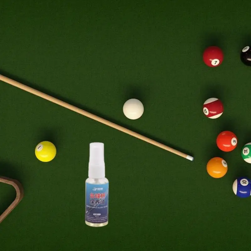 Pool Cue Oil Billiard Ball Rod Oil With Towel Billiards Club Cleaner Restores Polishes Shines Removes Dirt Dust Nourishes Wood