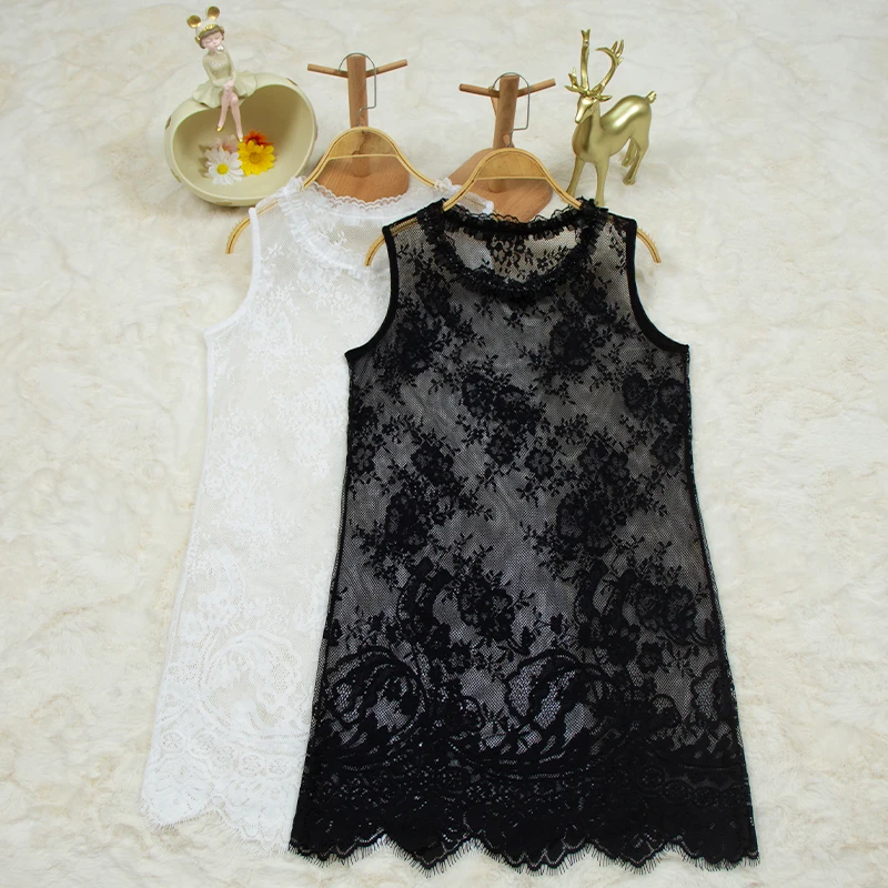 

Dresses Women Summer O-neck Lace Elegant Casual Straight Tank Mini Dress