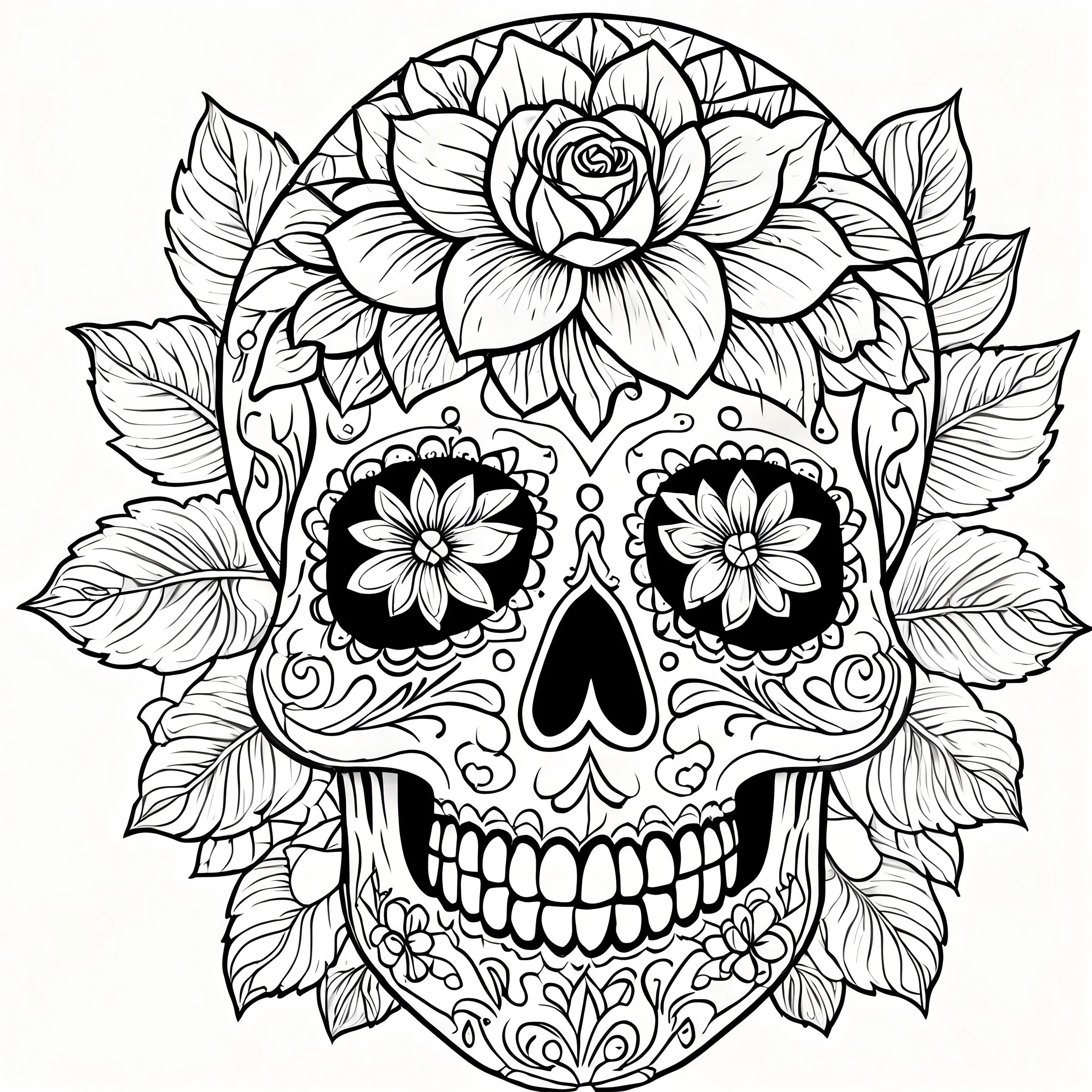 Night of the Dead Theme Colouring Book Adult Picture Book Original Design 5