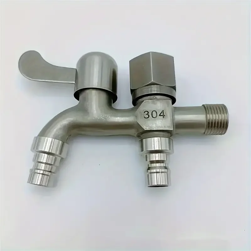 Pool Faucet 1Pc One-in-two-out Mop Pool Faucet Dual-water Dual-water Tap Expansion Faucet for Washing Machine Outdoor Garden Bibcock