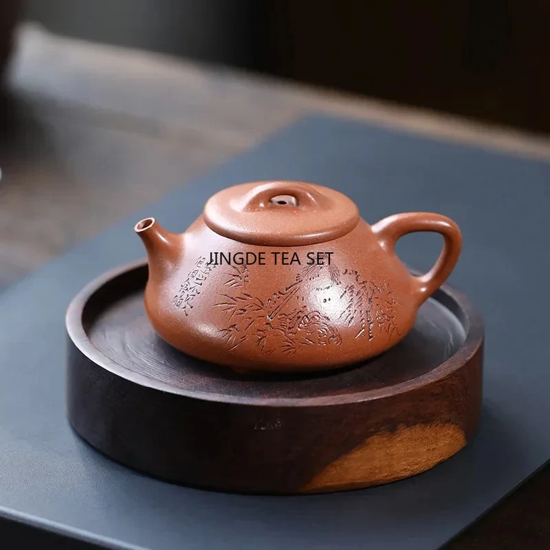170ml Yixing Yixing Purple Clay Teapot Mineral Red Mud Handmade Stone Spoon Beauty and Health Teapot China