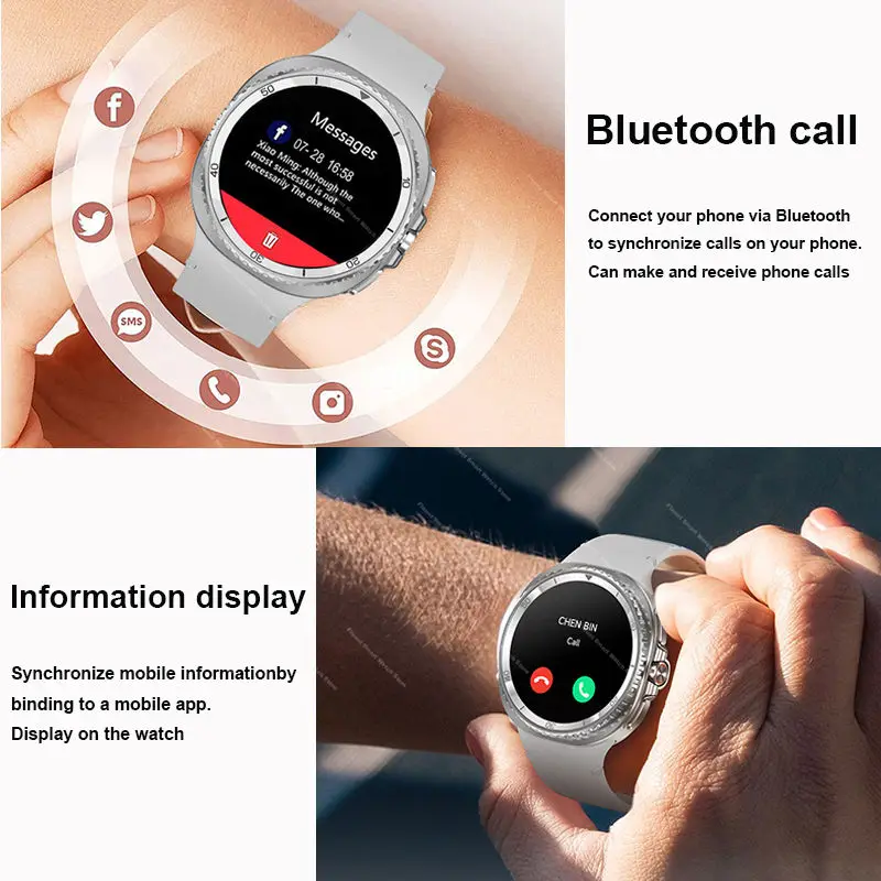 2025 ���ο� ����Ʈ �ð� 8 Ŭ���� 46mm ��Ʈ�� HD ȭ�� ChatGPT GPS NFC ��ħ�� �ð� �������� ��ȭ ��� Smartwatch ���� ����