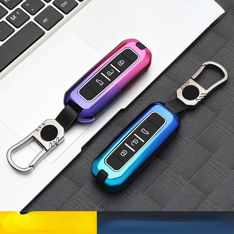 Alloy silica Gel Car Key Case Cover for Baojun 510 730 360 560 RS-5 530 630 for Wuling Hongguang S Auto Holder Shell Accessories - S5afdd7ae350c4fed8731fd7bba272df3i