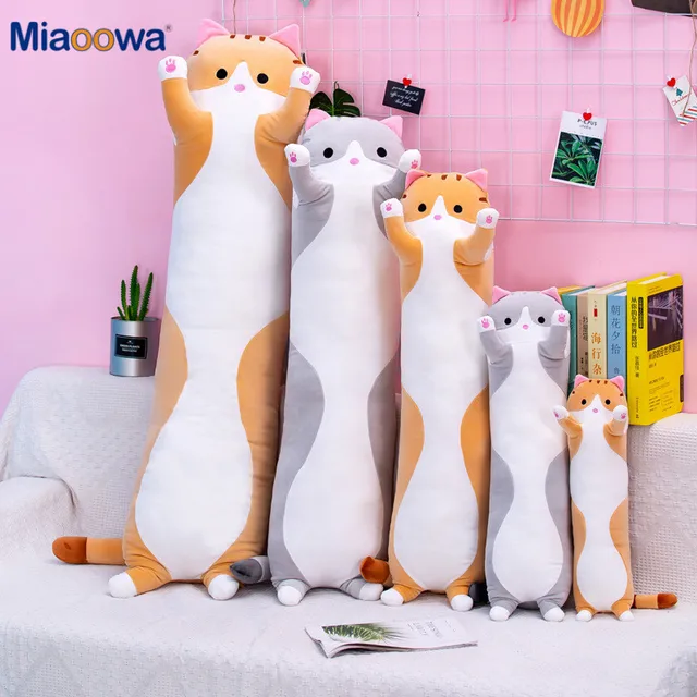 130cm Cute Soft Long Cat Pillow Plush Toys 3