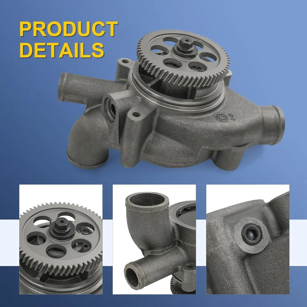 Water Pump for Detroit Diesel 60 Series 12.7L Replacement OEM 23505895 23522707 Durable Coolant Flow