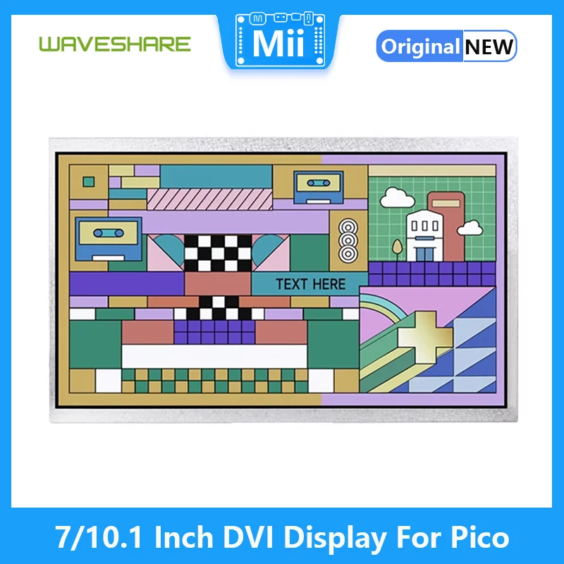 Modulo Display Dvi Waveshare Da 7/10, 1 Pollici Per Raspberry Pi Pico, Pannello Ips, 1024X600 Pixel, Comunicazione Interfaccia Dvi