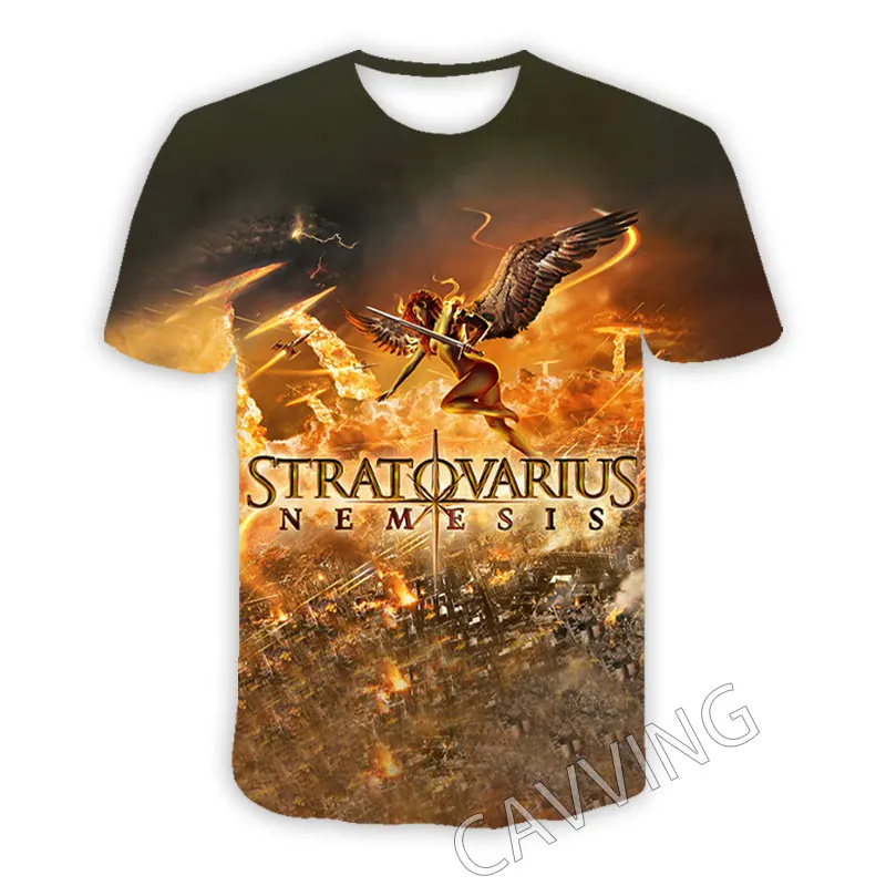 New Fashion Women/Men's 3D Print Stratovarius Band Casual T-shirts