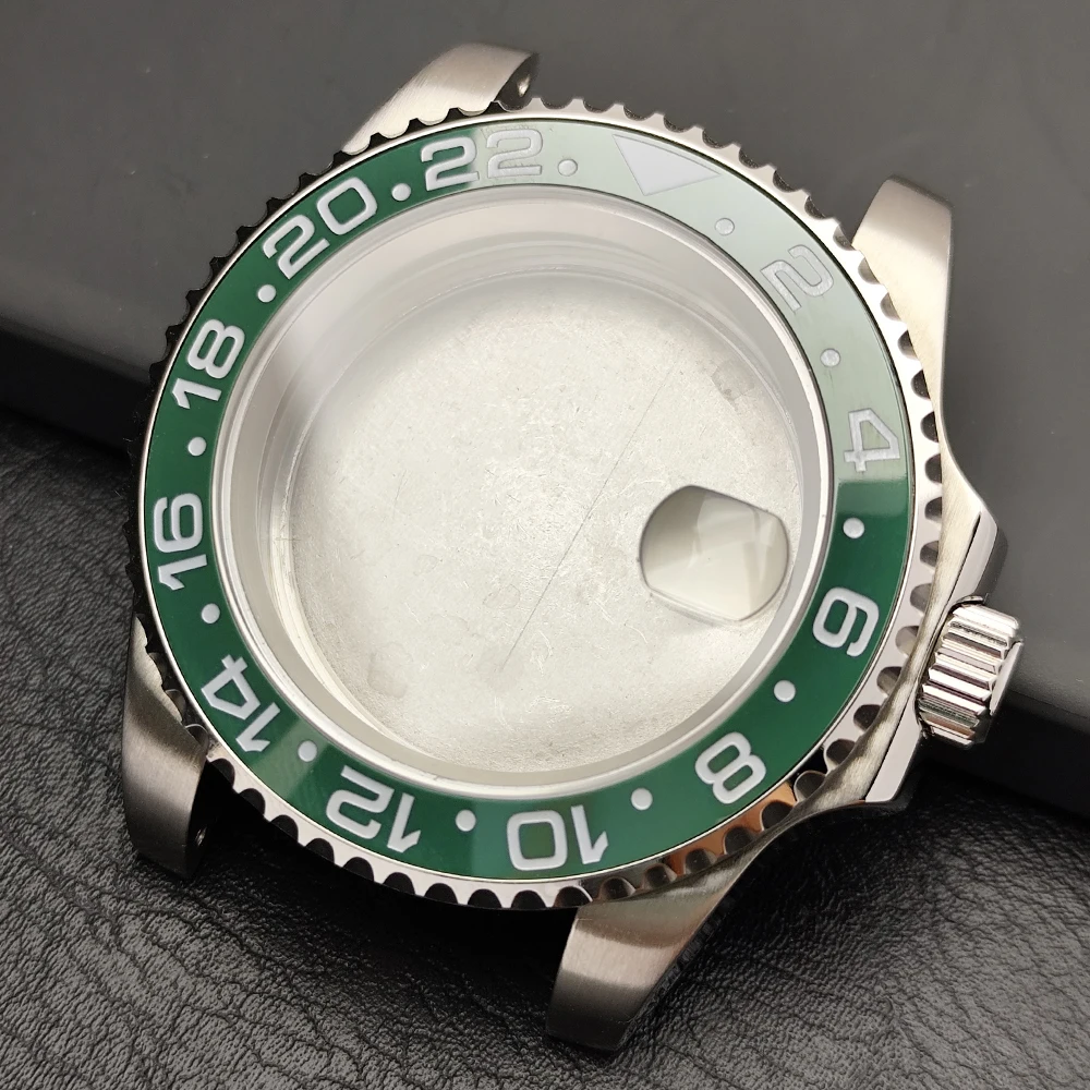Premium 40.5MM Sapphire Glass GMT Case with Bidirectional Rotating Bezel for 28.5MM Dial and 20mm Strap