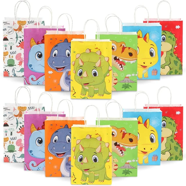 Bolsa De Regalo Con Temática De Dinosaurio Para Niños, Bolsa De Papel Con  Asas Para Baby Shower, Dulces, Suministros Para Fiesta De Cumpleaños, 12  Unids/paquete - Cajas De Regalo Y Bolsas - AliExpress