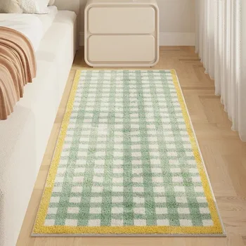 VIKAMA Tappeto da letto Ins Vento Tappeto Reticolo Camera semplice Camera da letto Tappetino da letto lungo Imitazione Acqua Finestra a bovindo Tappetino da balcone Decorazione della casa 1