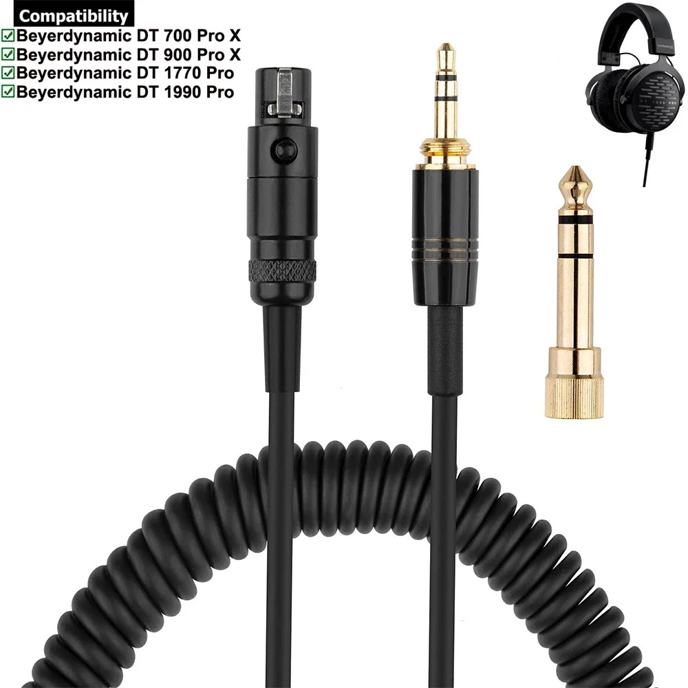 Cabo de Extensão para Beyerdynamic Mini Xlr Pinos dt 700 900 1990 1770 Pro x 6.35 mm