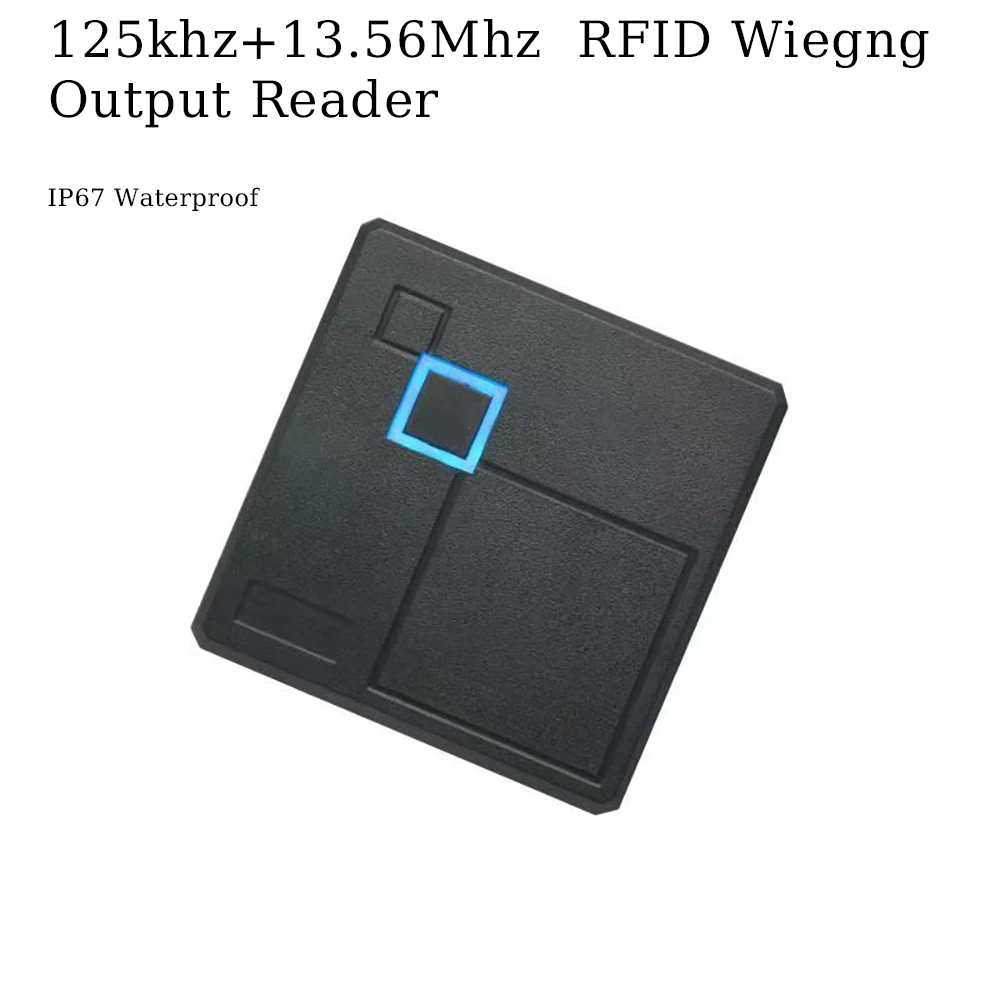 듀얼 주파수 125Khz + 13.56Mhz RFID 카드 판독기 Wiegand 26/34..