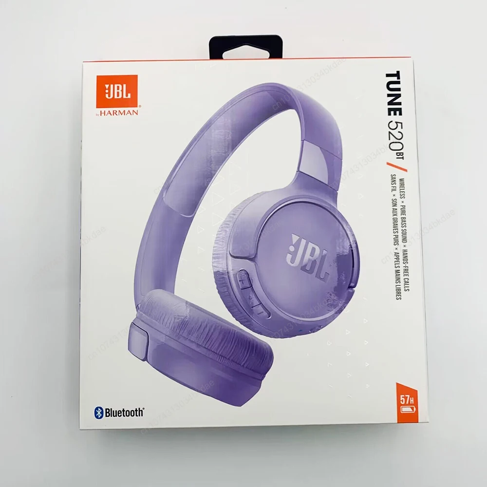 JBL T520BT On-Ear Headphones Bluetooth 5.3 Technology and Up To 57 Hours Of  Batterylife Foldable Sports Pure Deep Bass Headset