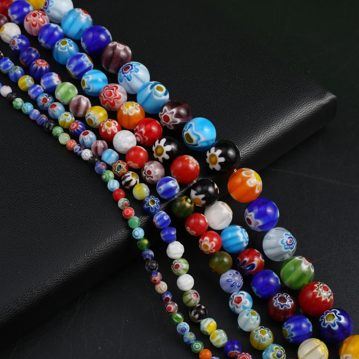 

1PC Glass Stone Beads Round Shape Mix Color Loose Spacer Beaded for Women Making DIY Jewelry Necklace Accessories 4-12mm
