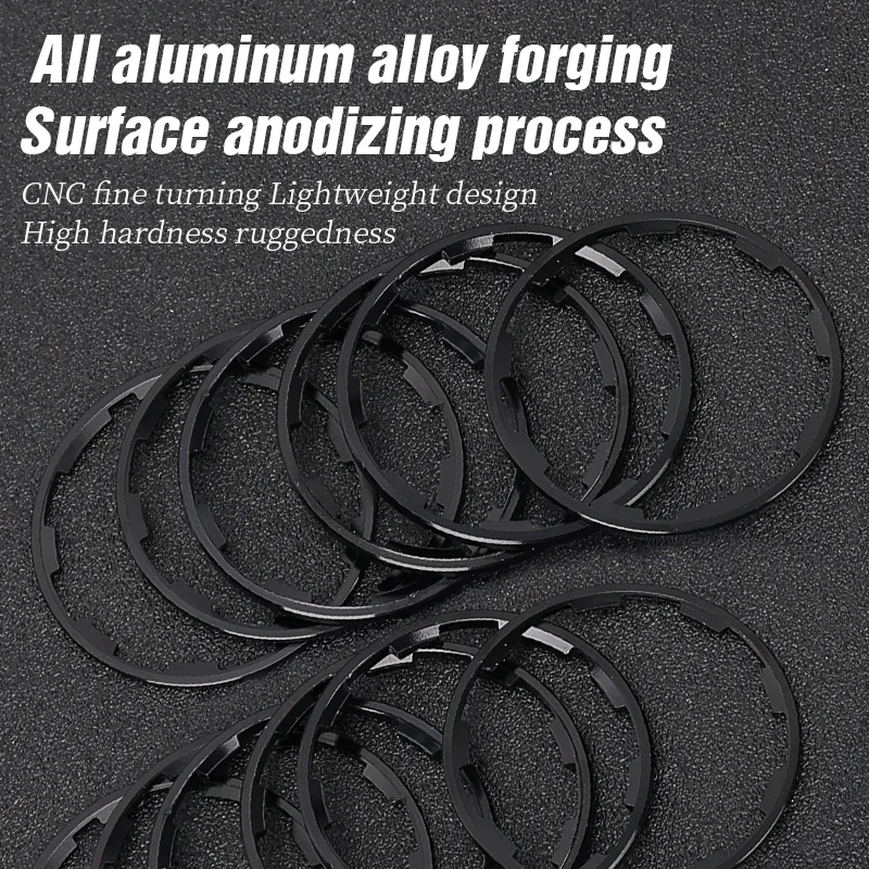 Lebycle Mtb 도로 자전거 허브 바디 스페이서 알루미늄 합금 와셔 1.5mm 2.5mm 도로 자전거 HG 카세트 Freewheel에 적합