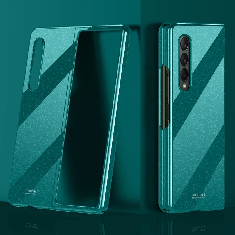 

Case for Samsung Galaxy Z Fold 3 Ultra-Thin Color Embossing Protective Cover, Bare-Metal Hand Feel 360 All-Round Protection