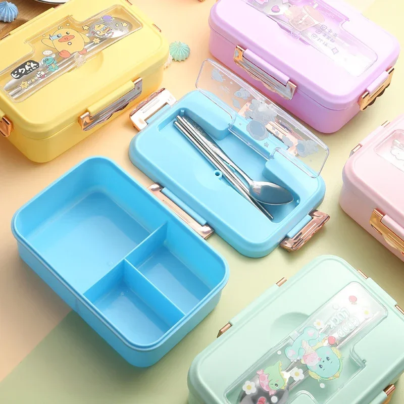Cute Lunch Box for Kids Girls Boys School Child Leakproof Children's Food Snack Boxes Storage With Compartments Bento Container 4