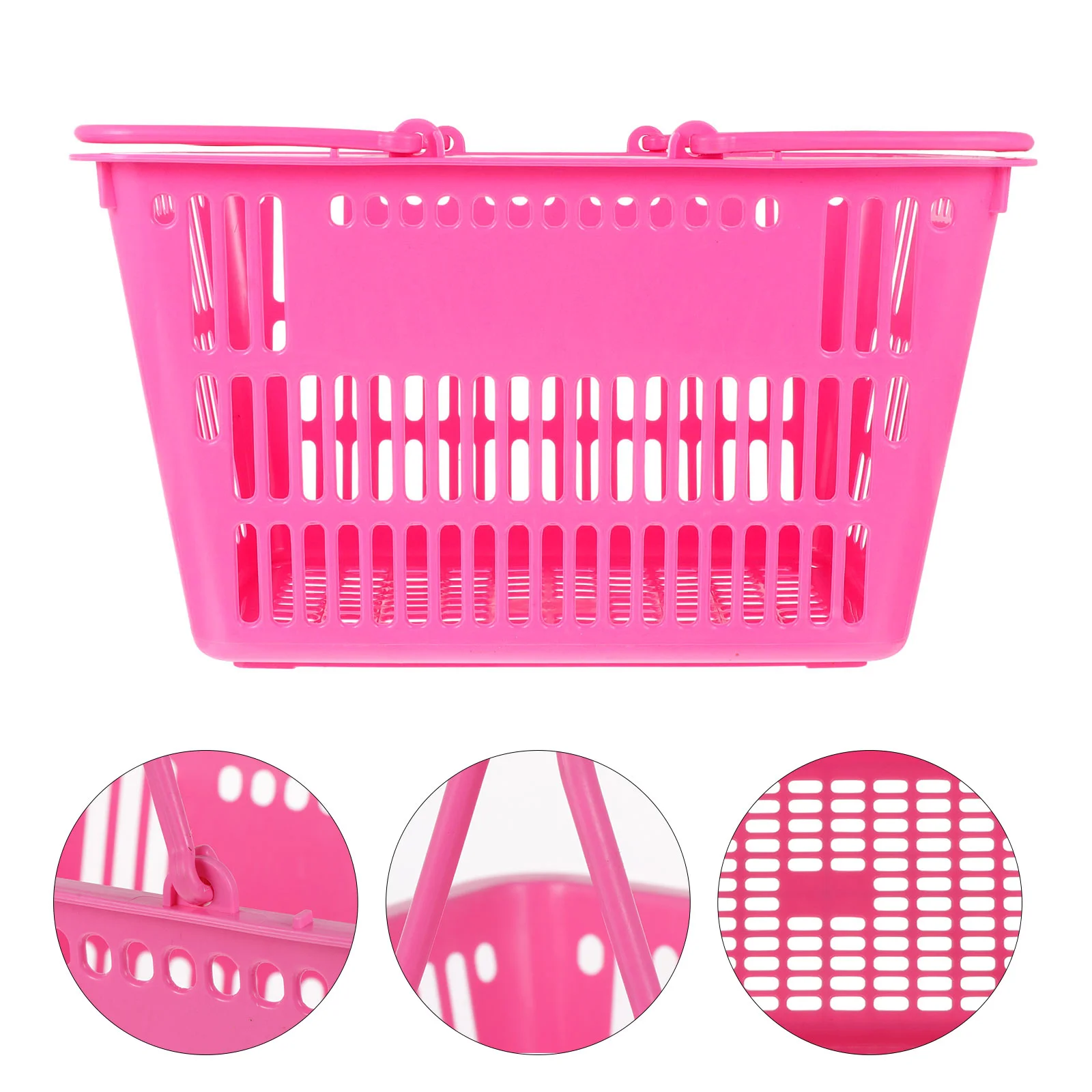

Collapsible Storage Bins Supermarket Shopping Basket Practical Grocery for Home Handle
