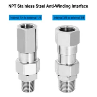 SS High Pressure Washer Swivel Joint 3/8 Inch Pressure Washer Hose Fittings 4500 PSI 360 Degree Rotation Connector Car Washing 1